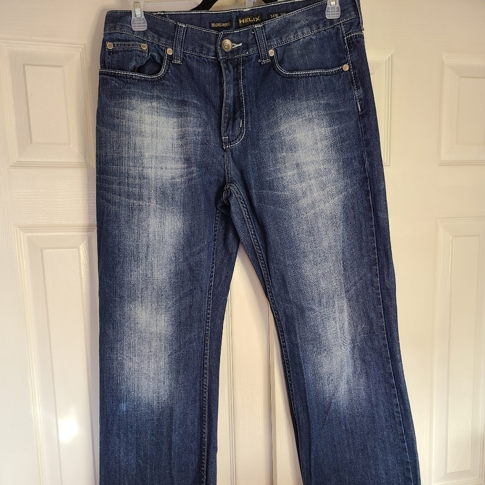 Helix relaxed boot jeans 34w 30L